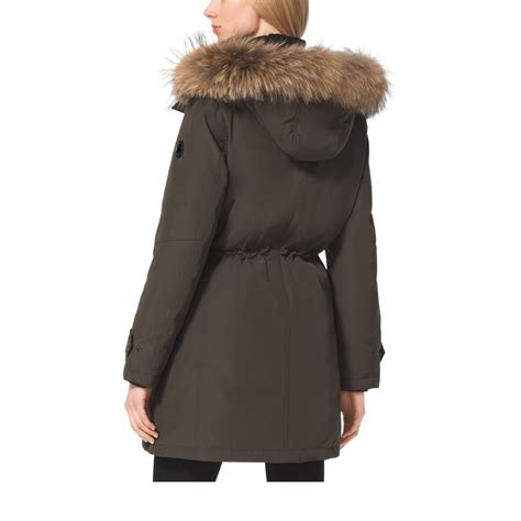 michael kors fur lined waterproof parka|Parka .